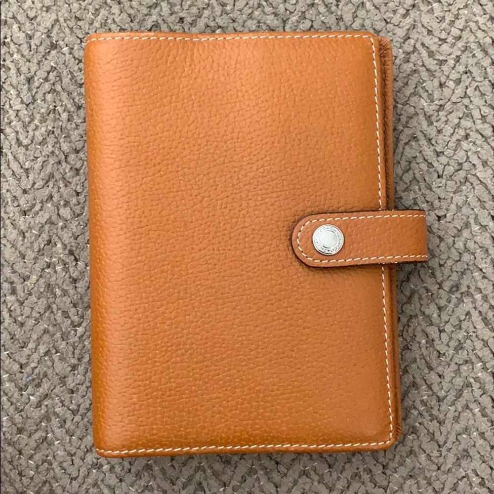 Coach organizer leather new